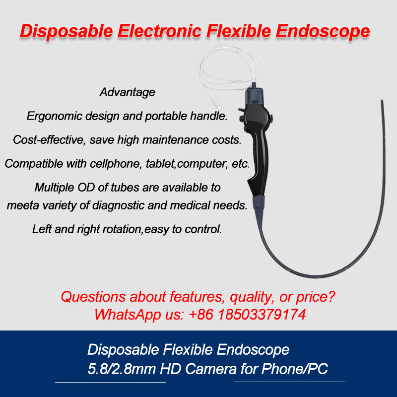 All-in-One Disposable Flexible Video Endoscope for Mobile & PC