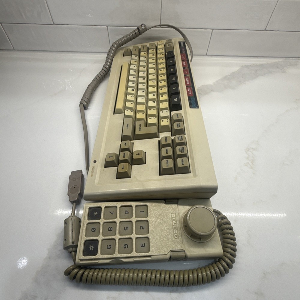 Coleco ADAM Keyboard 2410KB + Controller Keypad Vintage Untested Working