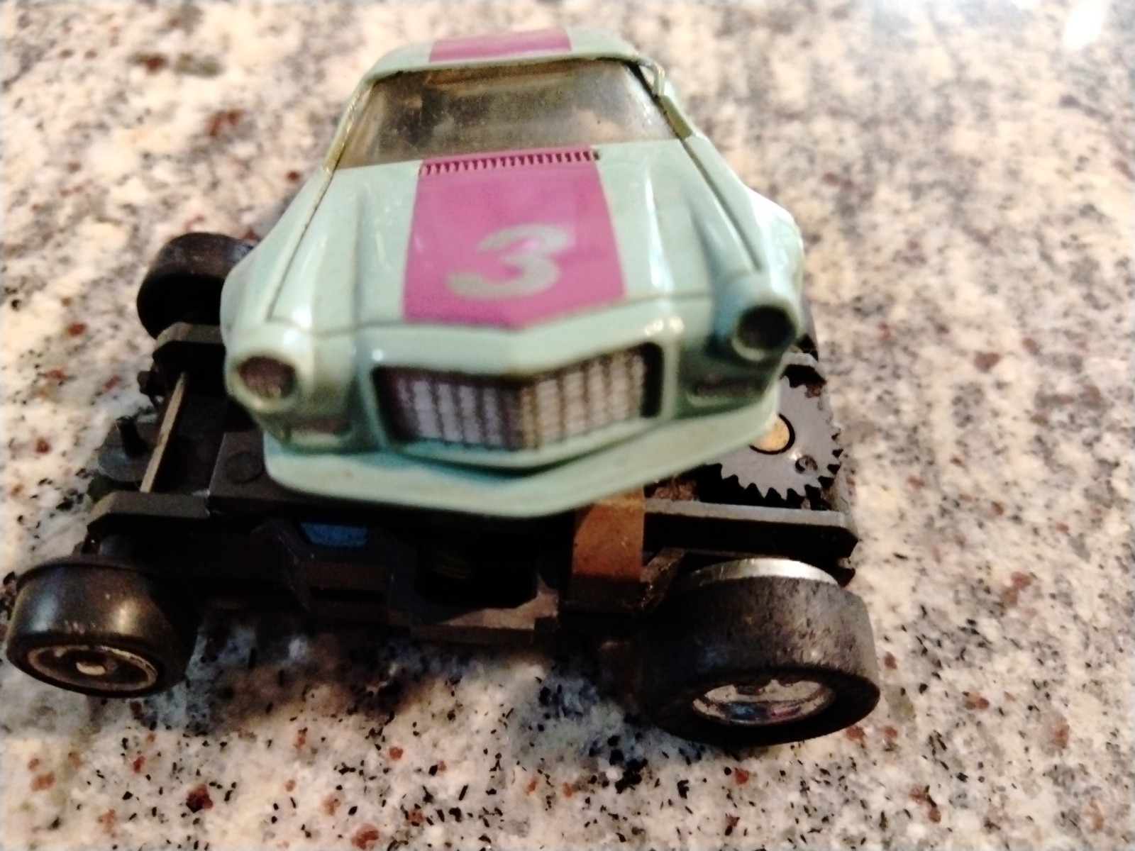 AS IS VTG Aurora AFX Camaro Z28 Slot Car Body HO Blue Purple #3 Untested