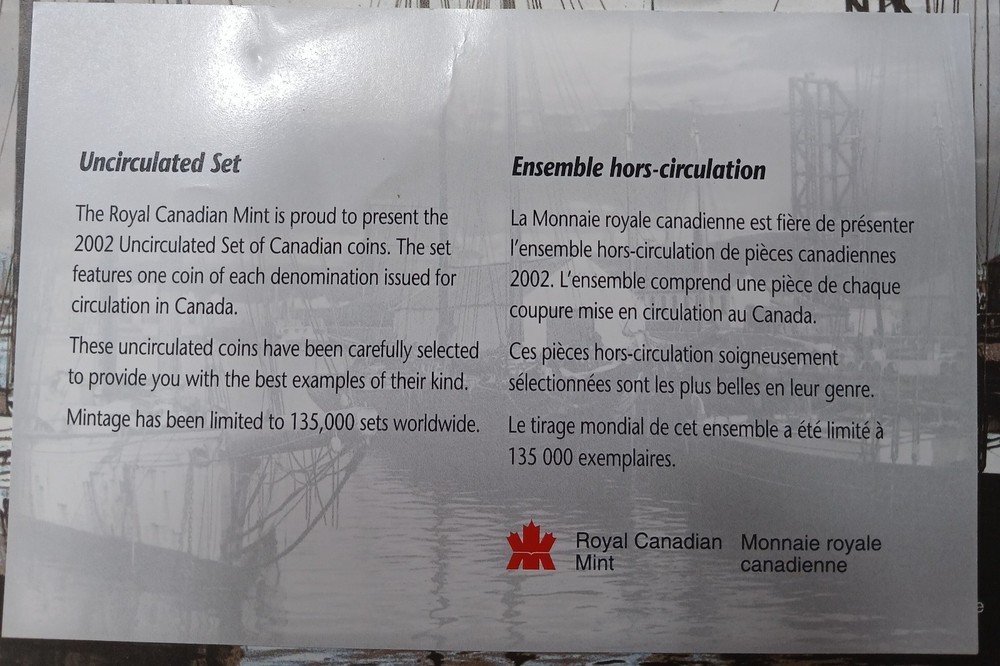 CANADA 2002 Uncirculated Royal Canadian Mint Prooflike Set