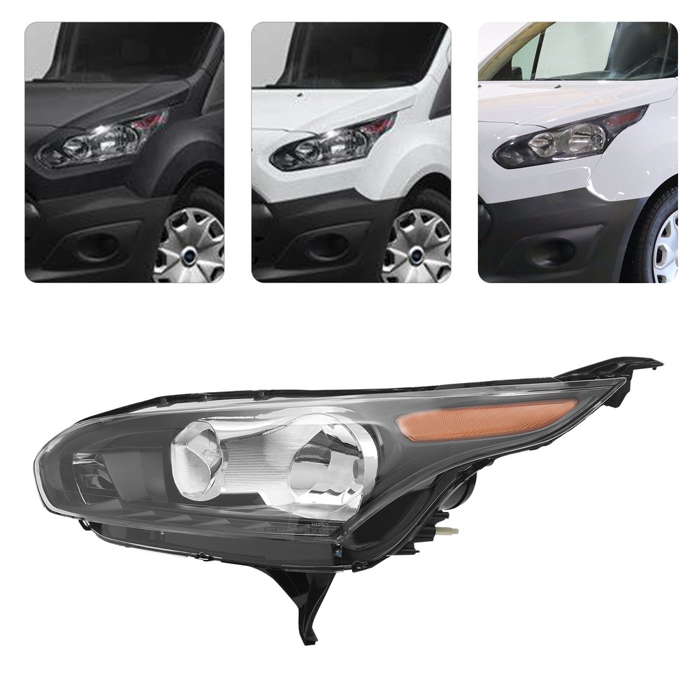 Halogen Headlight Driver Left Side Headlamp For Ford Transit Connect 2014-2018