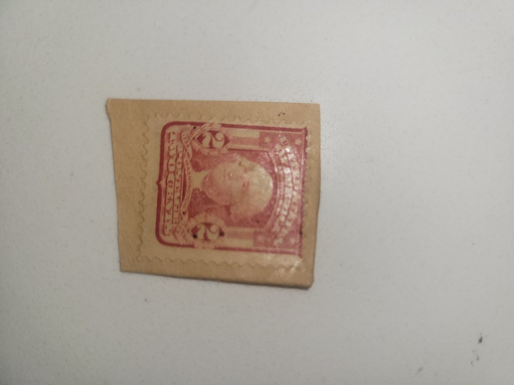 vintage 2-cent US postage stamp featuring George Washington.