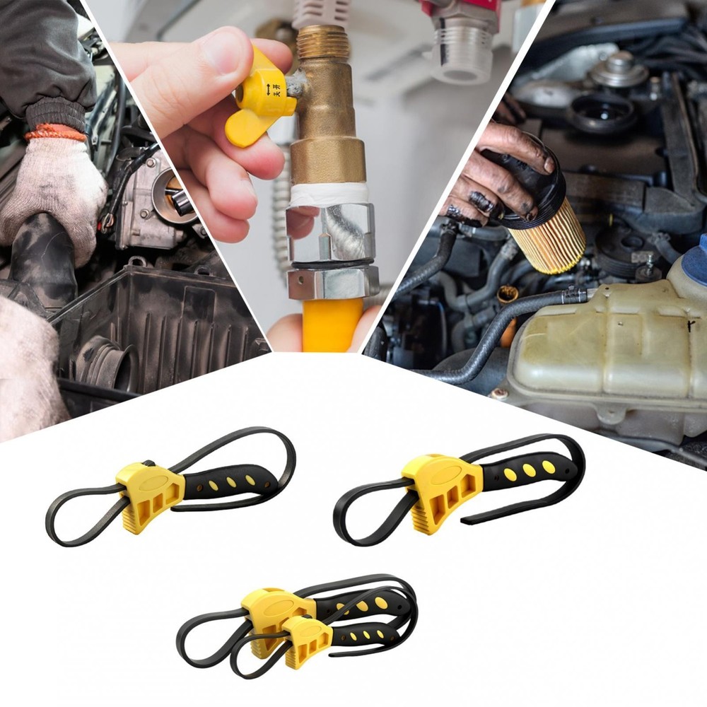 Adjustable Rubber Strap Wrench Jar Opener Accessories Compact Lightweight