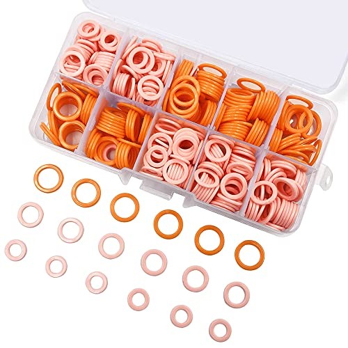 450 pcs Knitting Stitch Marker, Braided Auxiliary Marking Ring, Plastic Ring