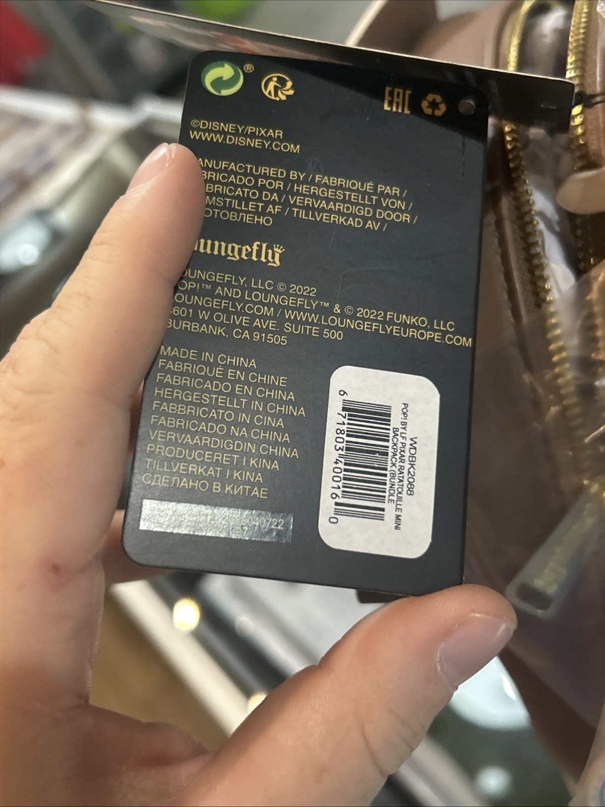 -NEW- Loungefly Ratatouille Bag Gusteau Restaurant Mini Backpack Funko LE 3,000