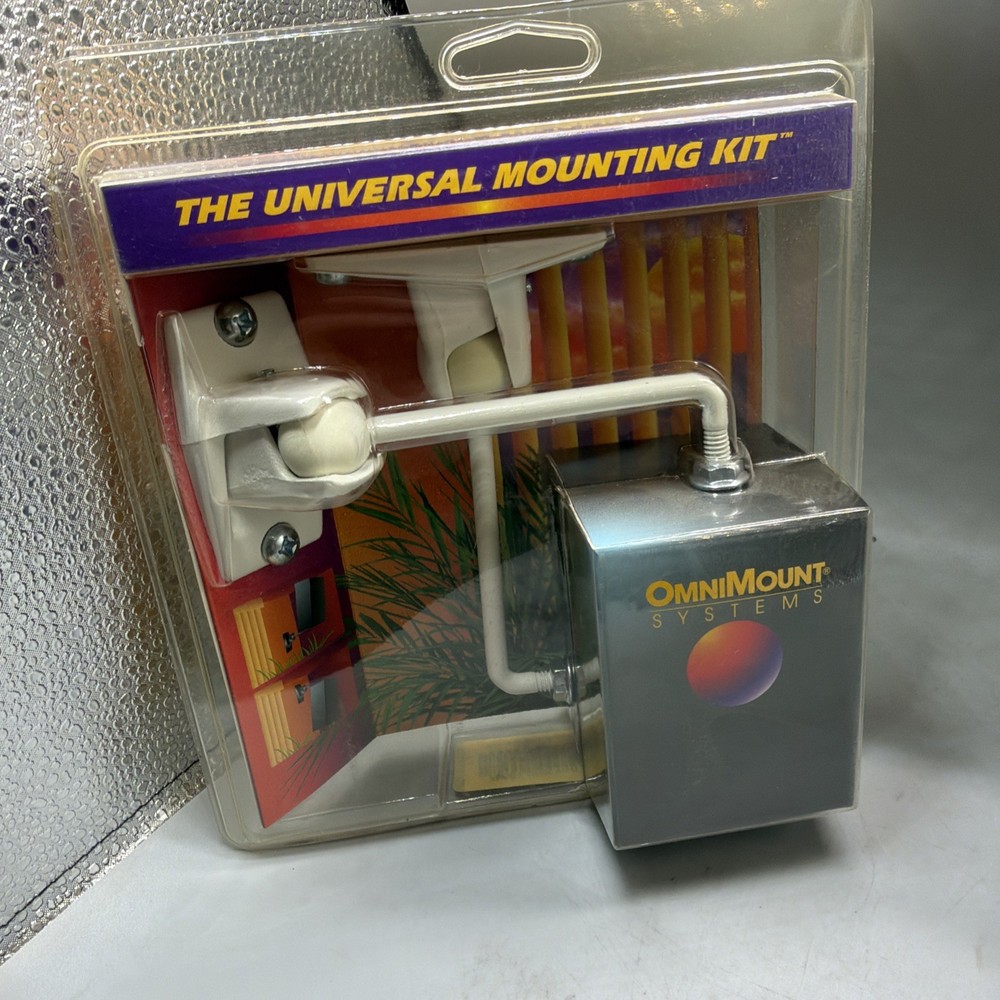 New Omni Mount Systems Universal Speaker Mounting Kit White Sealed