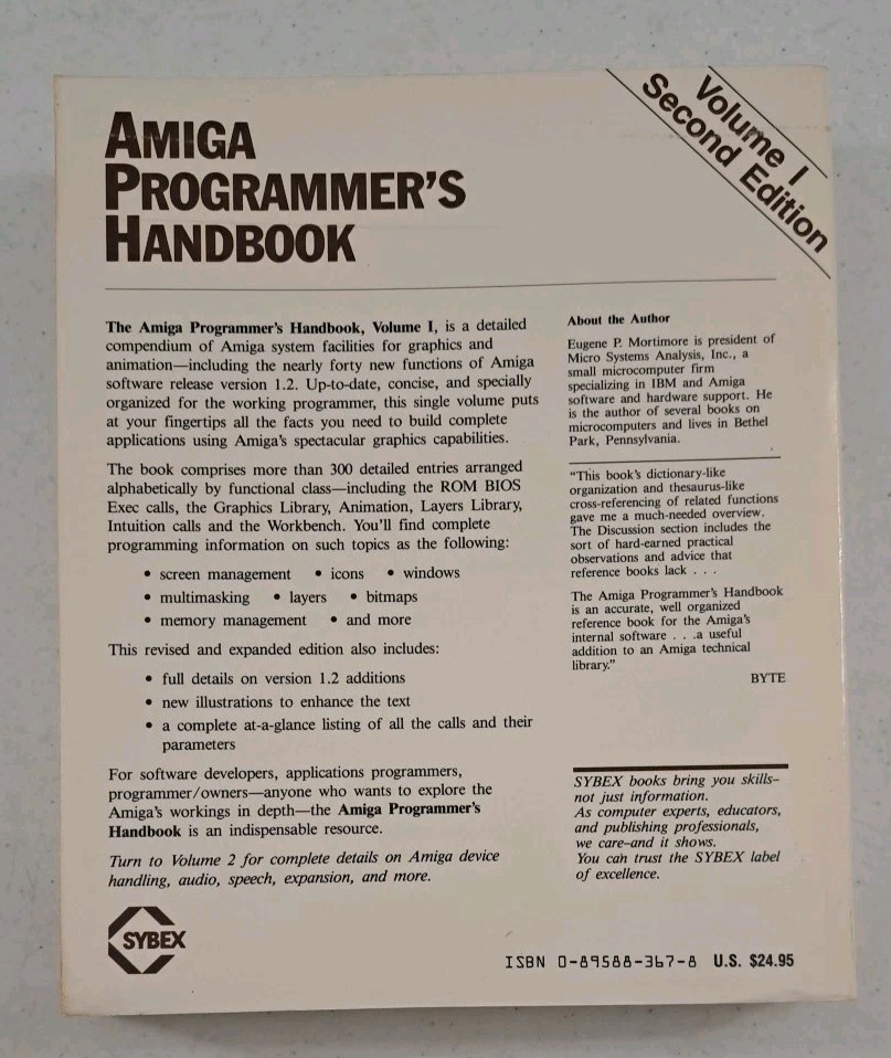 VTG 1987 2nd Edition-Amiga Programmer's Handbook-Mortimore Volume 1