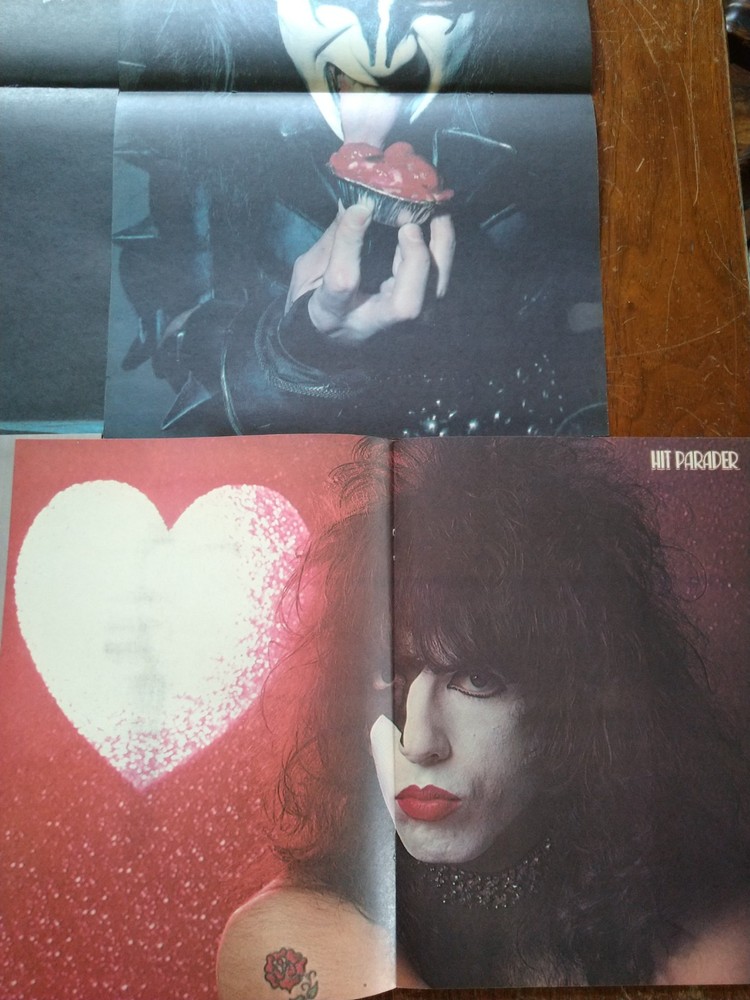 KISS Vintage HIT PARADER Magazine Centerfolds. 8 total. Excellent!