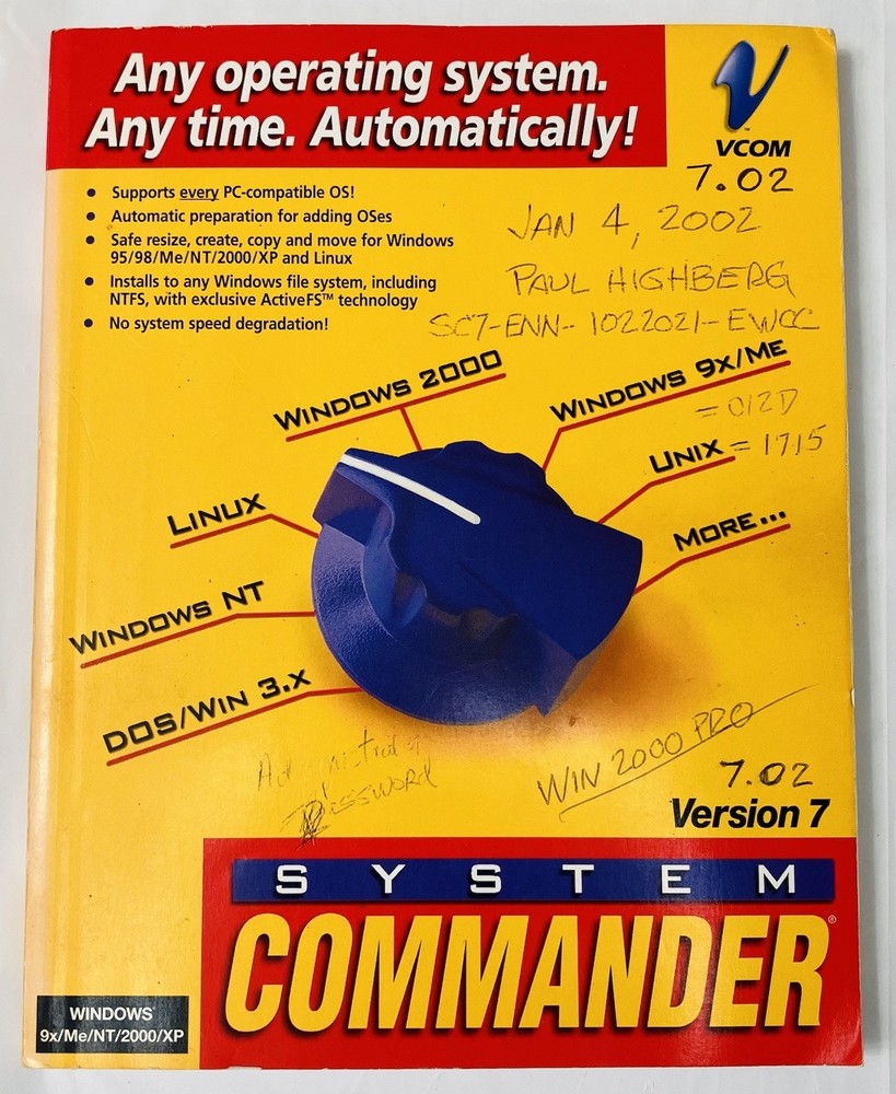 System Commander Version 7 User Manual VCOM Partitioning Guide Windows Linux PB