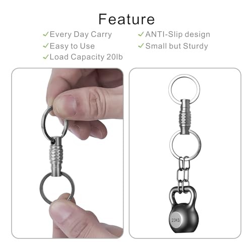 Quick Release Keychain 1 Pack, Titanium Key Ring Detachable Heavy Duty