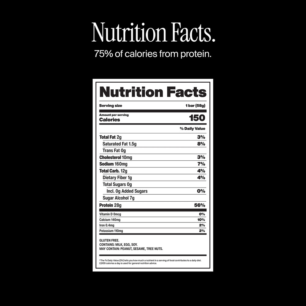 David High Protein Bars, Chocolate Chip Cookie Dough, 28G Protein (4 Count)