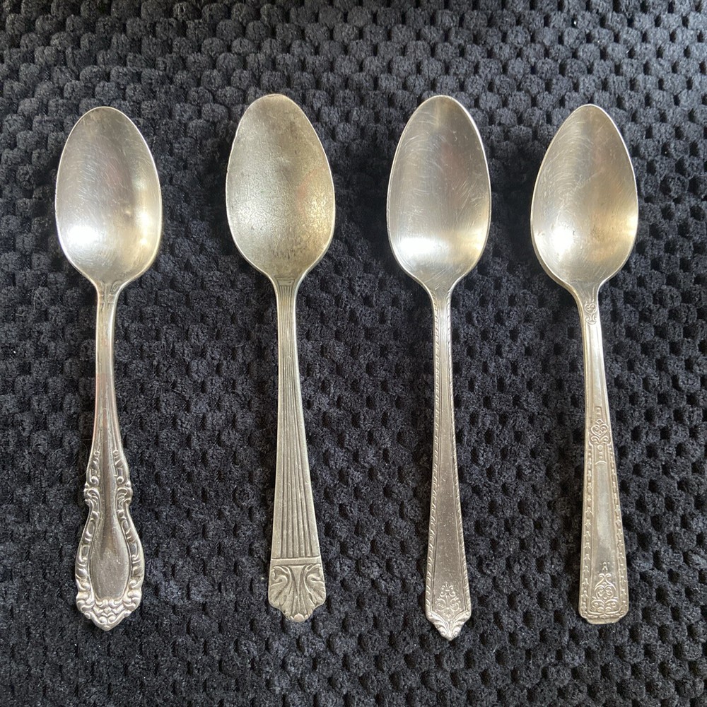 4 Antique Silver Spoons