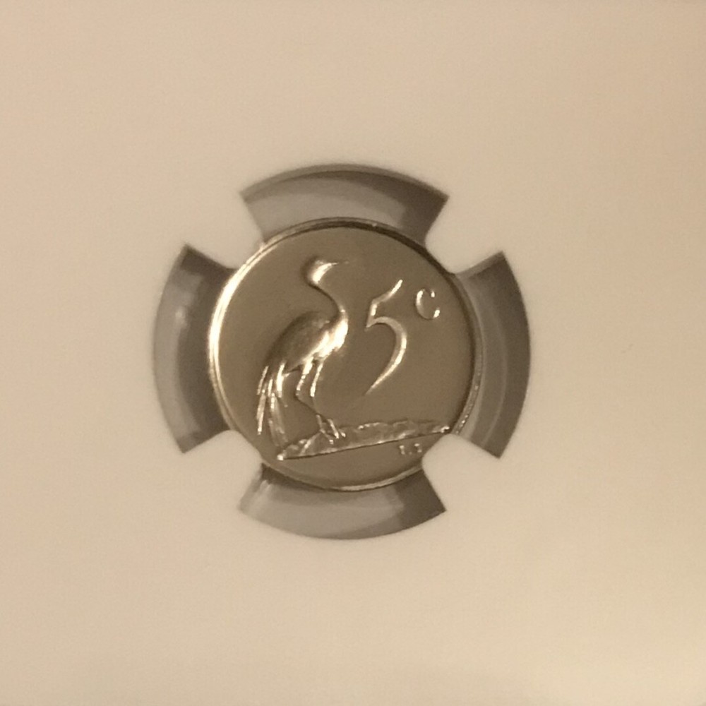 South Africa 1976 5c Five Cent High Grade Proof