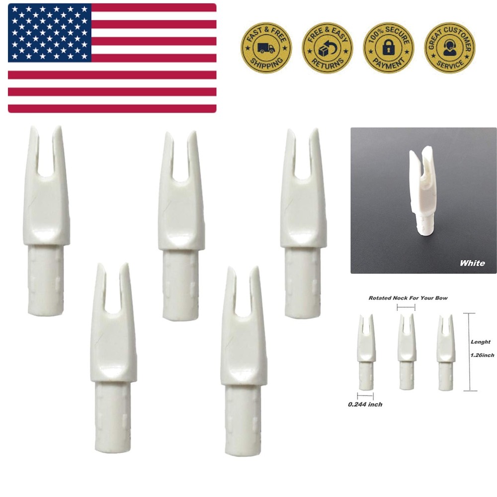 60-Pack Arrow Nocks | 0.246'' Inserts for Archery | Multicolor Selection