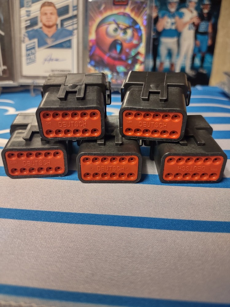 5 pack DEUTSCH Connector DT04-12p Black #B009