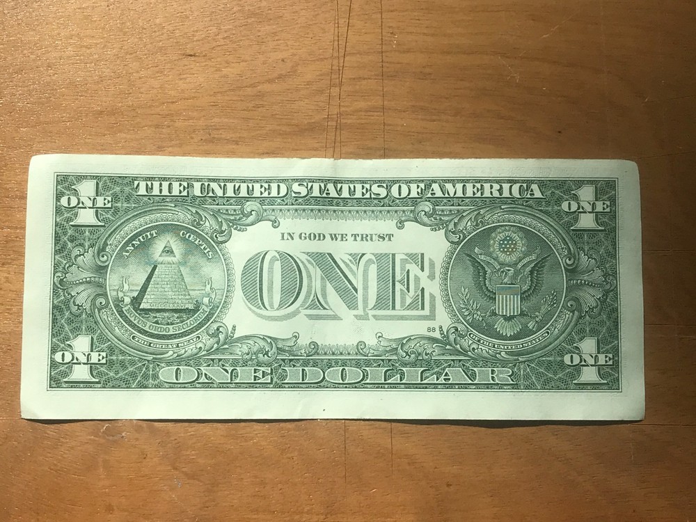 2021 $1 One Dollar Bill Error Misaligned Miscut