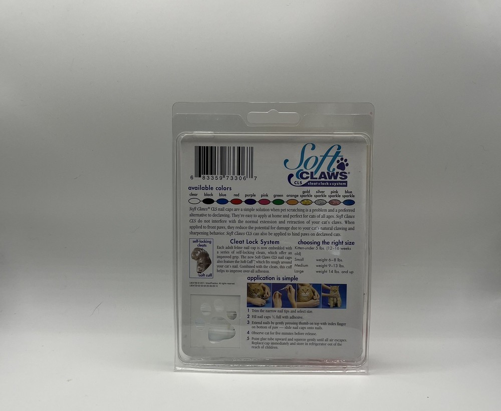 Soft Claws, Nail Caps for Cats, Medium, Blue, 40 ct