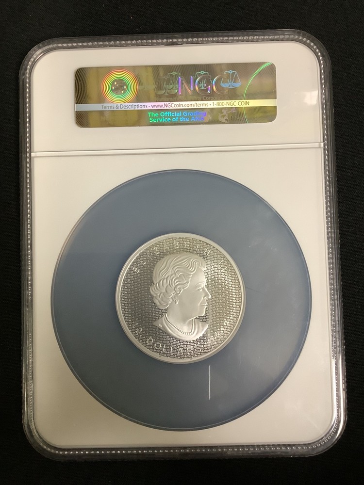 2017 Canada 2 oz Silver $10 Iconic Maple Leaf NGC PF 70 Matte
