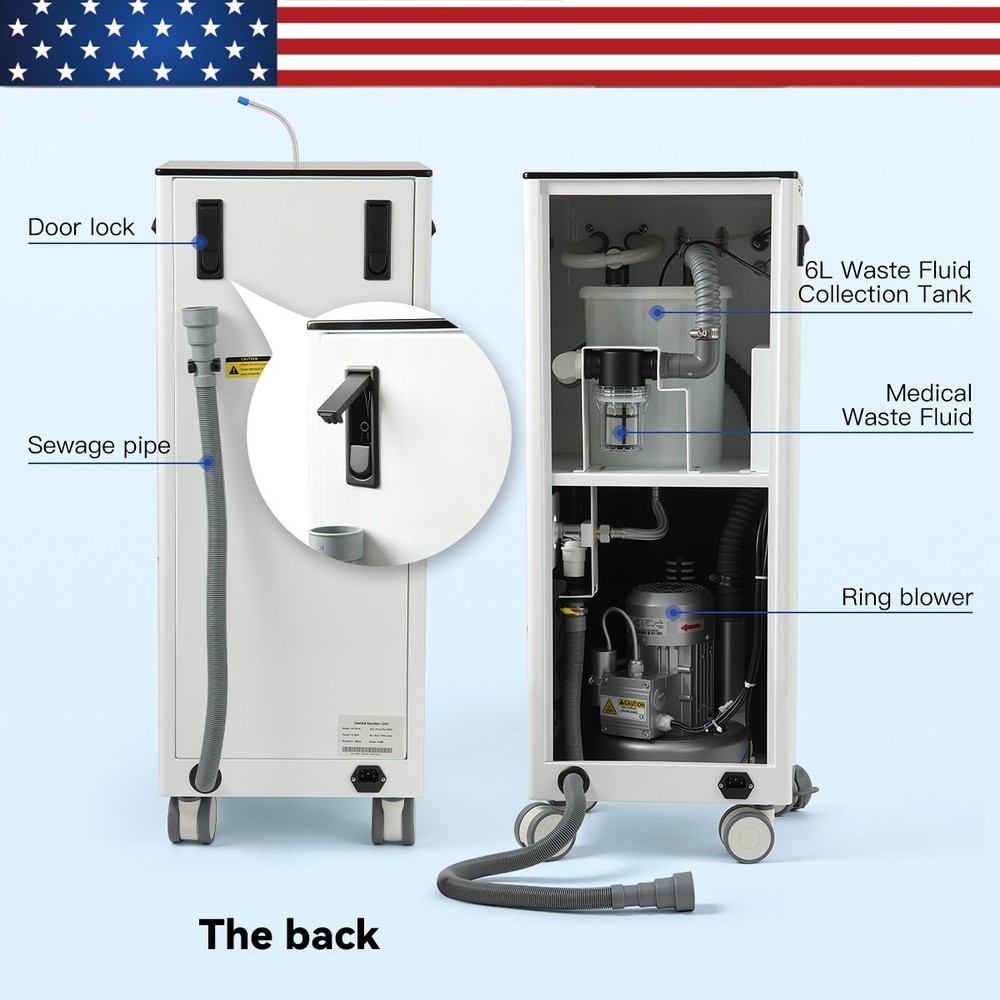 Portable Mobile Dental Delivery Unit System Suction Air Compressor /Suction Unit