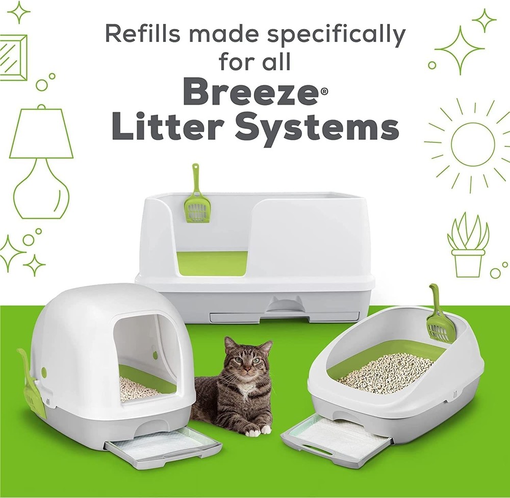 Bundle (2) Cat Breeze Enhanced Active Clean Scent Cat Litter Pellets, Refill ...