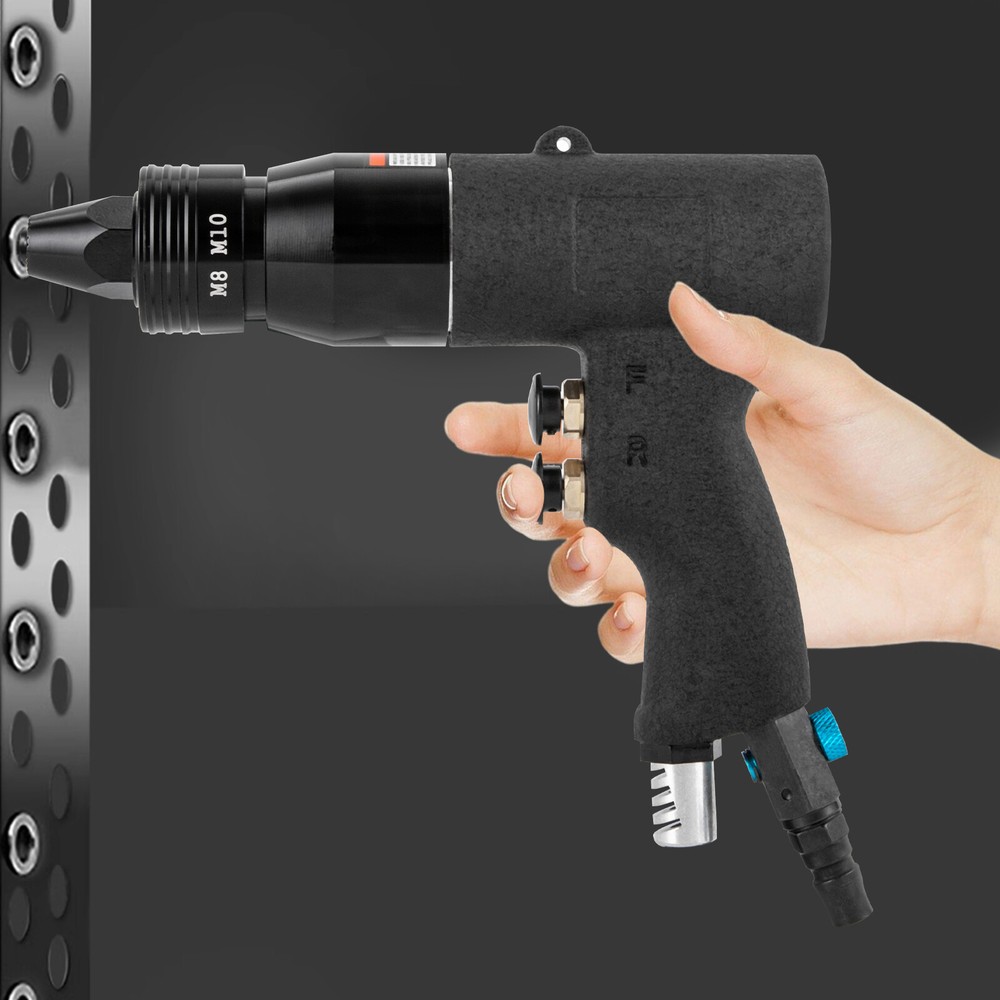 Professional Pneumatic Riveter, Nut Pull Setter Gun- (M5, M6, M8, M10 Gun Heads)