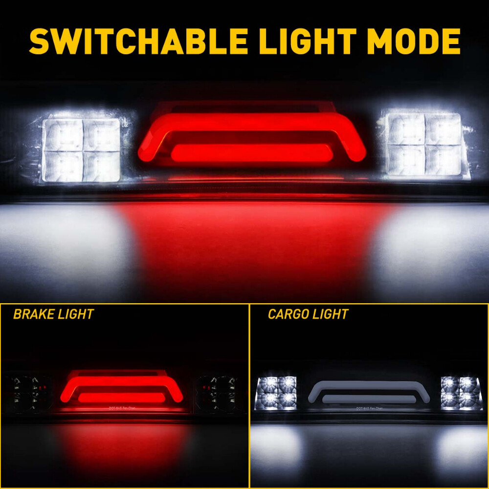 SMOKE LED 3RD THIRD BRAKE LIGHT CARGO LAMP FOR 2002-09 DODGE RAM 1500 2500 3500