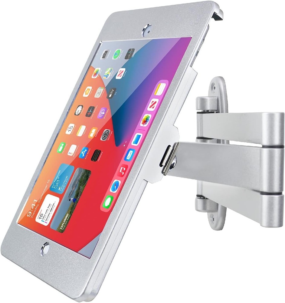 iPad 10.2 Wall Mount Bracket, Foldable Swivel Arm, Multi-Angle