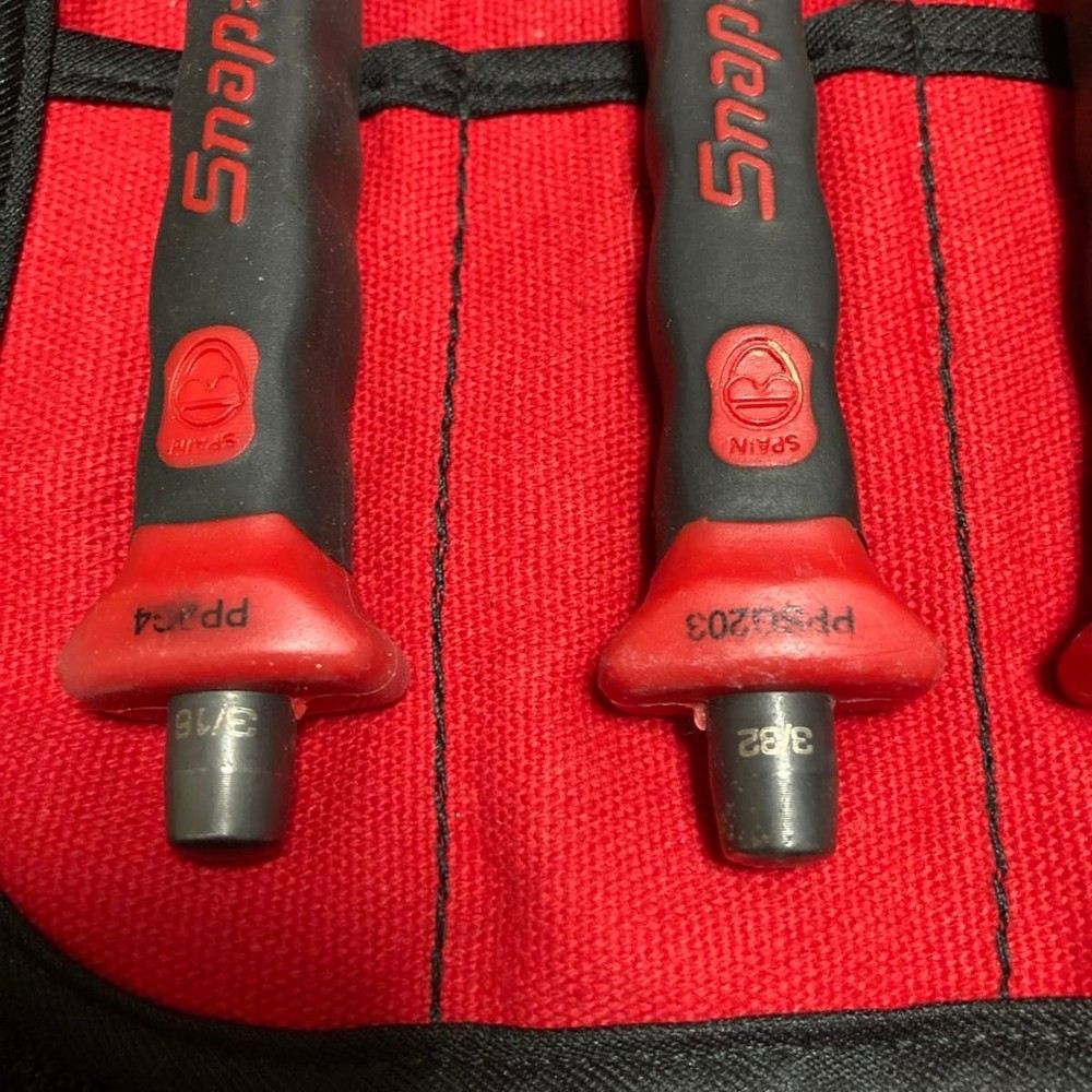 Snap-on RED Soft Grip Starter Punch 5Pc Set [Used]