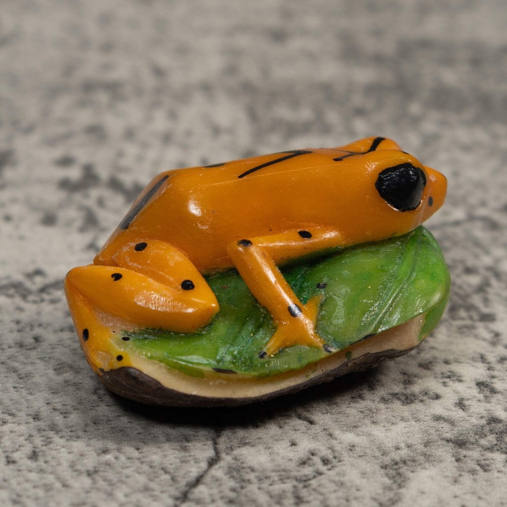 Golden Frog Tagua Carving