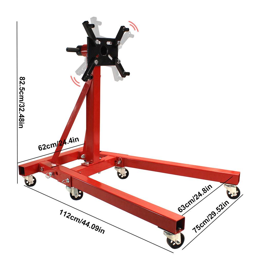 2000 LBS Folding Engine StandVehicle Engine BlockStand 360Degree Head