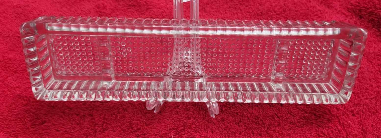 Vintage Glass Fountain Pen Rest  ~ Desk Tray Display Holder ~ or ASHTRAY