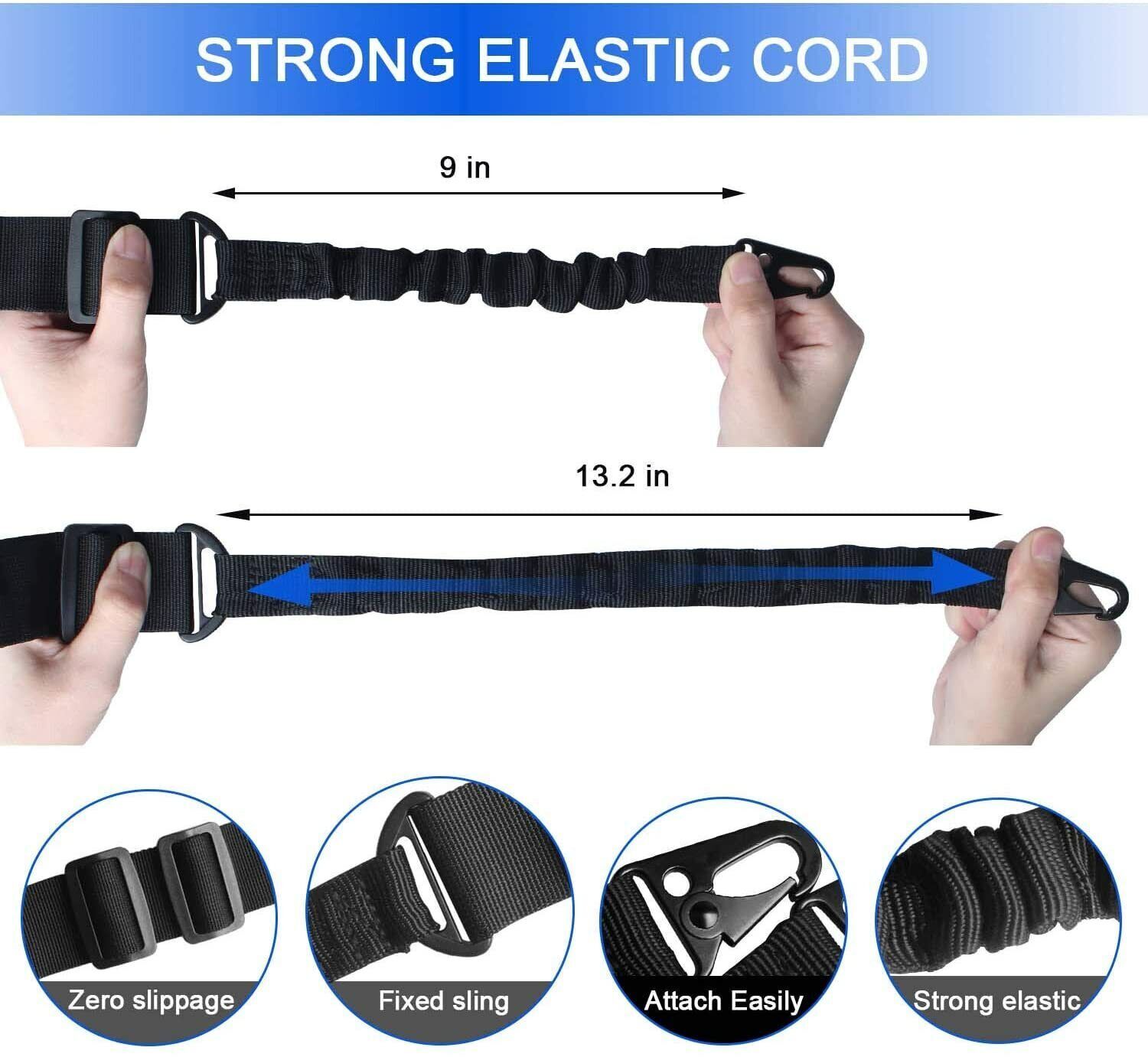 Tactical 2 Point Sling QD Swivel Adjustable Rifle Gun Sling Strap w/ MLOK Swivel