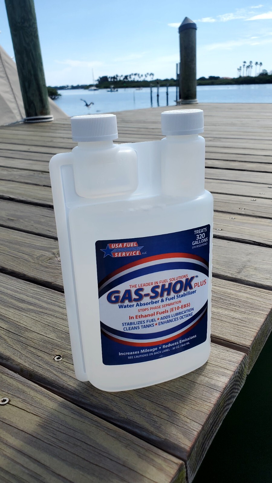fuel treatment gas shok additive stabilizer 32oz Gas-shock plus FIRST CLASS SHIP