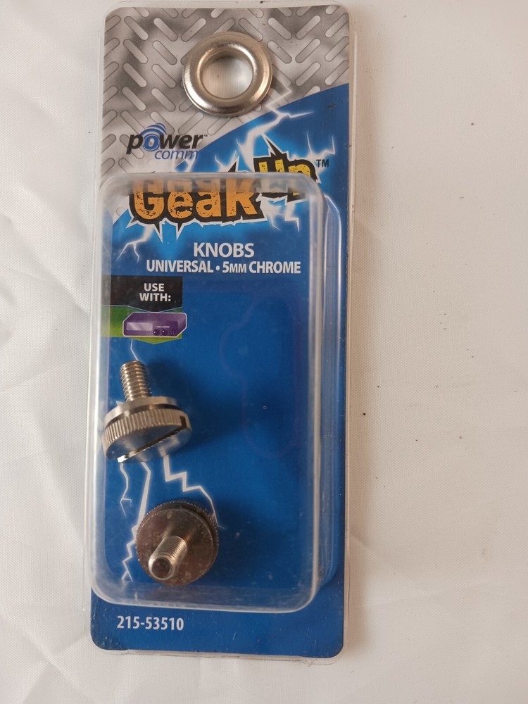Power Comm Gear Up, 5mm Chrome Universal Knobs, 215-53510