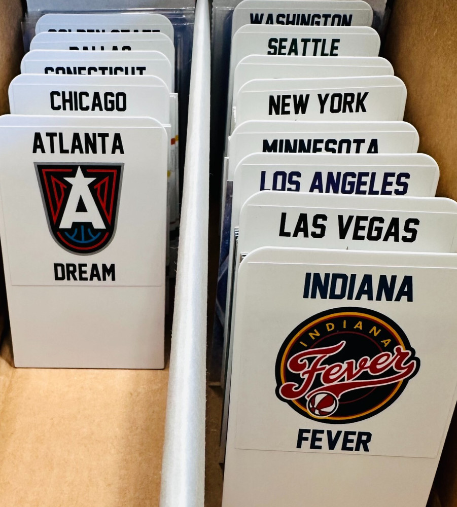 15 TALL Sports Card Dividers with FREE WNBA Team Logo Labels