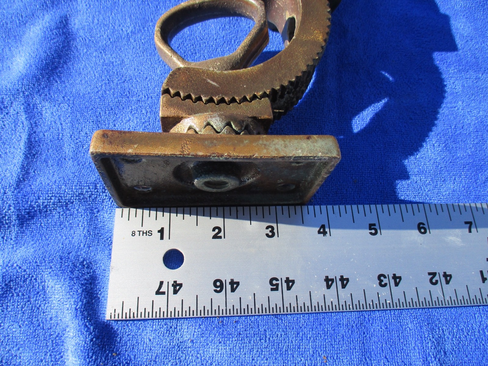 Pair of Bronze / Brass Outrigger Fishing Pole Holder Mounts