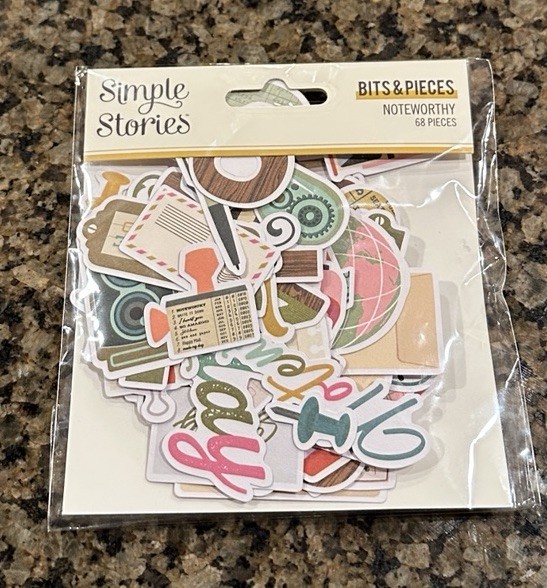 Simple Stories NOTEWORTHY Bits & Pieces Scrapbook Embellishments
