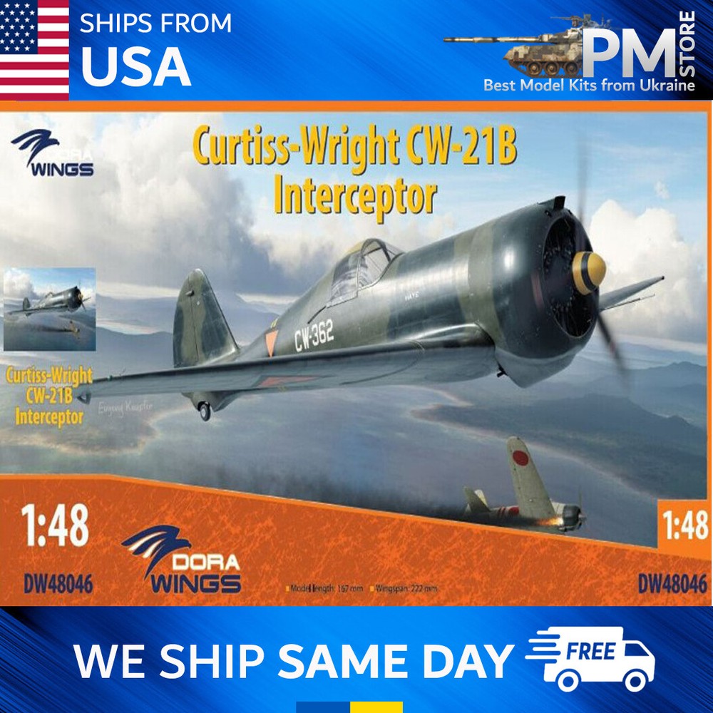 Dora Wings 48046 Curtiss-Wright CW-21B Interceptor, scale plastic kit 1/48