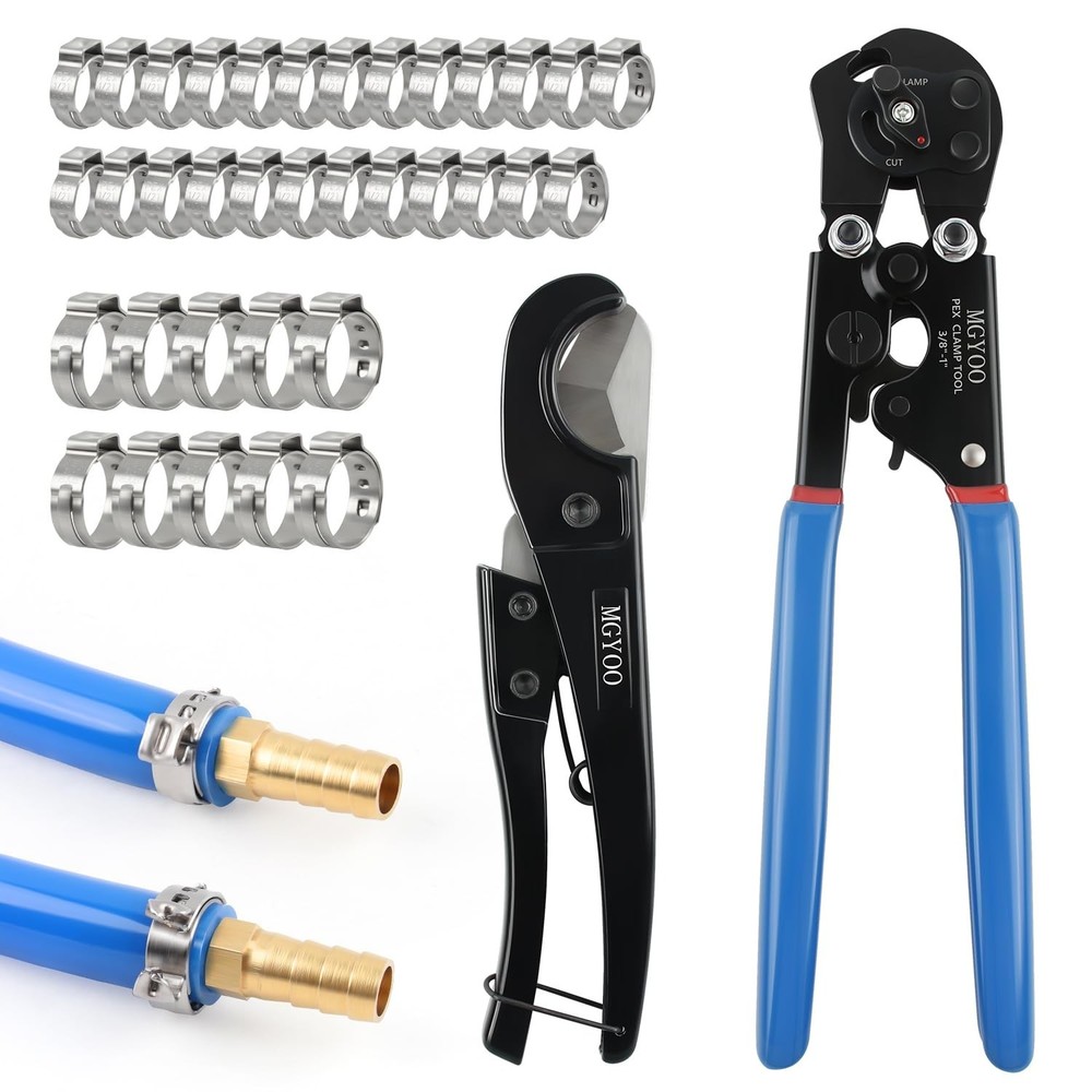 Pex Crimping Tool Kit Cinch and Remove Dual-Function Pex Crimp Tool 3/8" to 1...