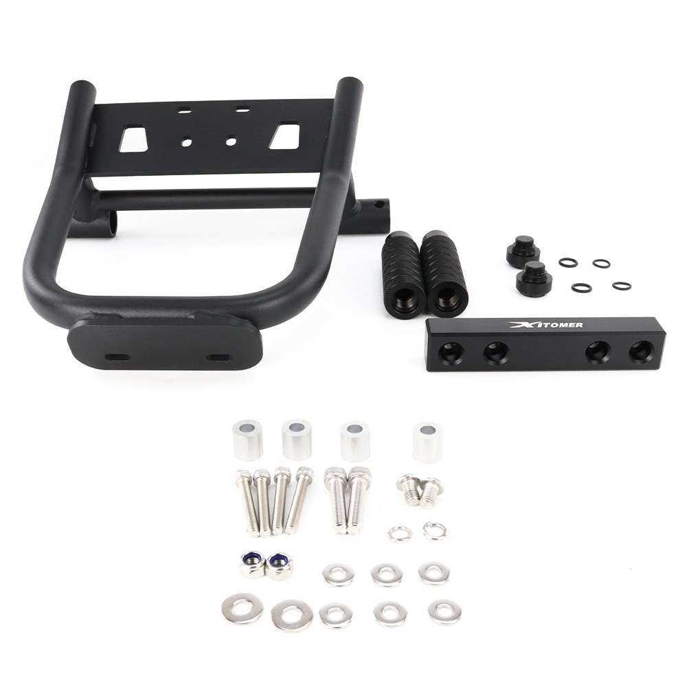 Sub Cage Pegs With Scrape Bar Stunt Parts Black Fit For Kawasaki Z125 2017-2024