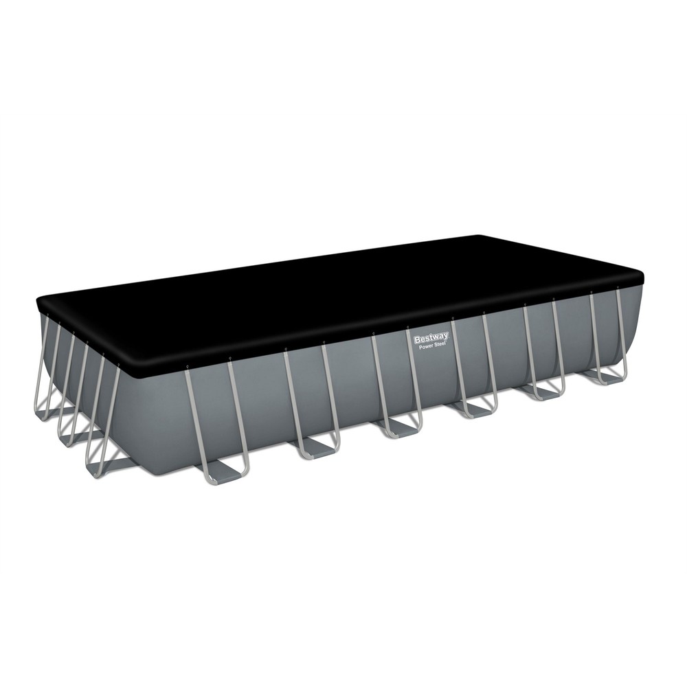 Bestway Power Steel Rectangular Above Ground Swimming Pool Set