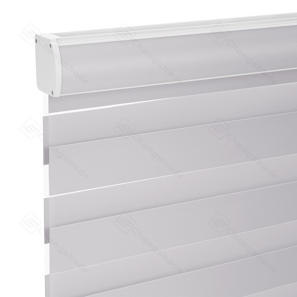 85% Blackout Custom Size Zebra Roller Shades Cordless Dual Layer Roller Blinds