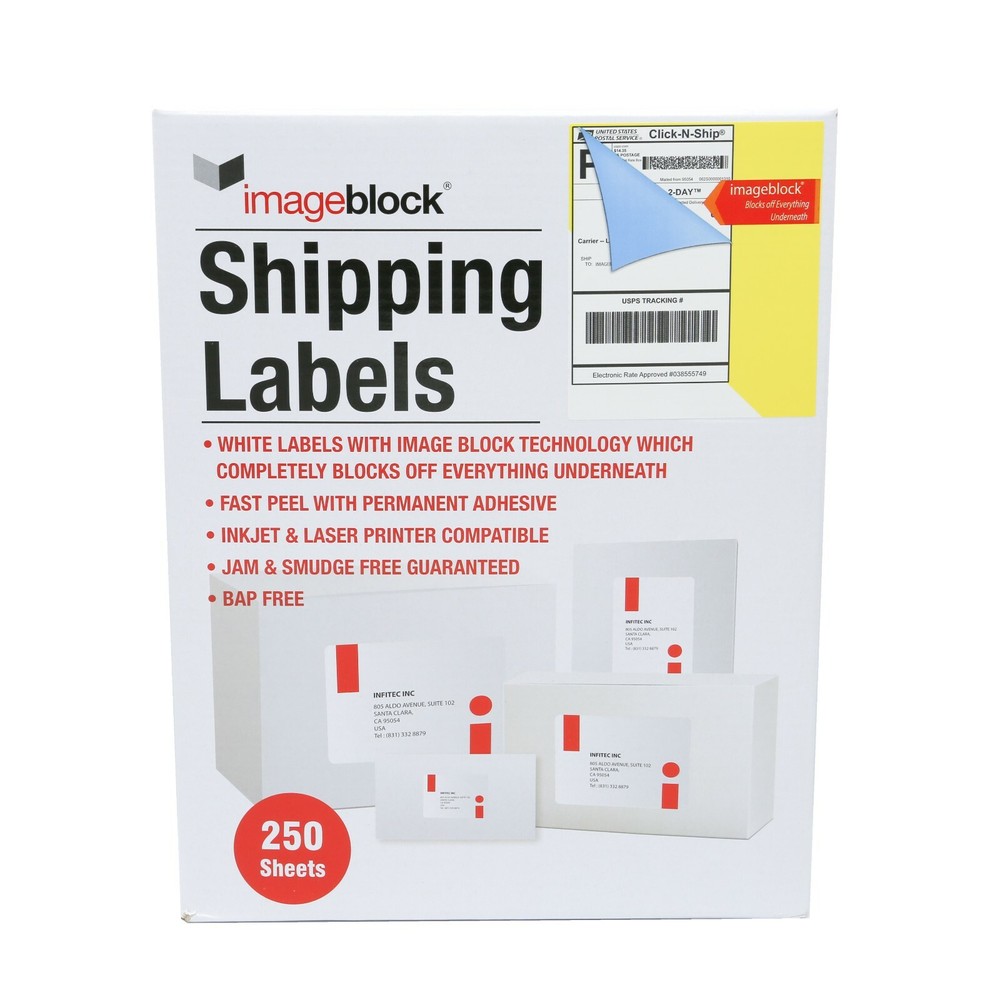 Infi-Touch 8.5x11" Labels Mailing Labels with ImageBlock Technology