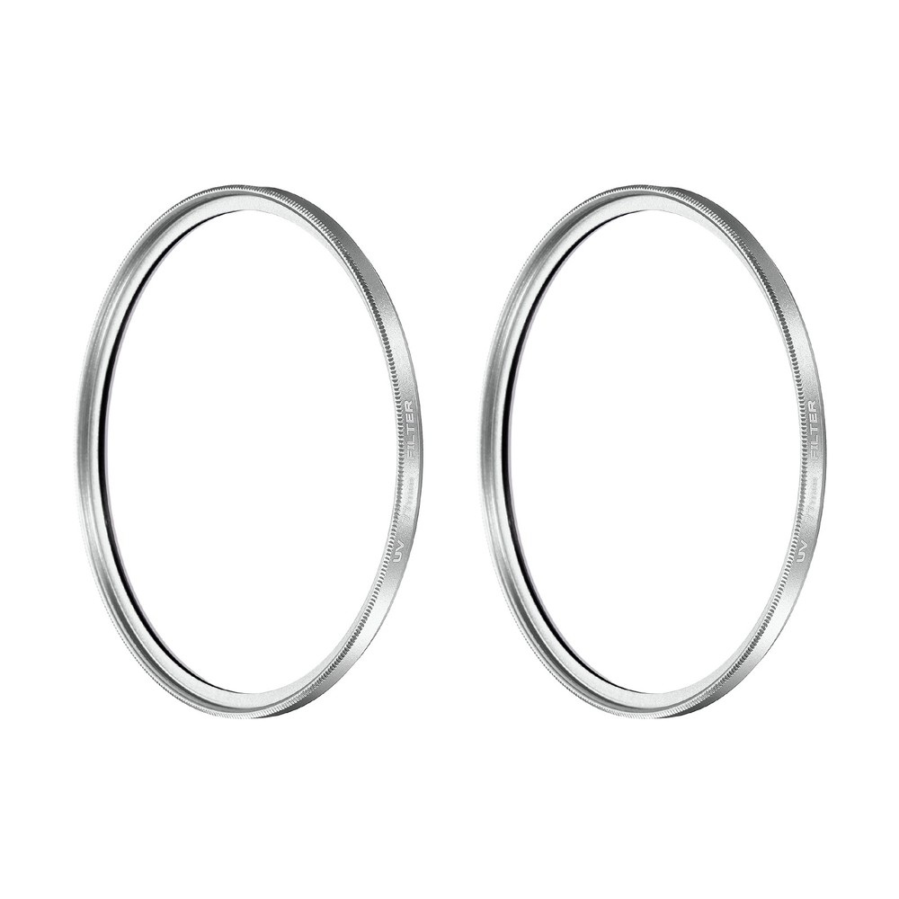2Pcs 77mm Ultra Slim Lens Filter Multi Coating Camera Len Filter, Silver