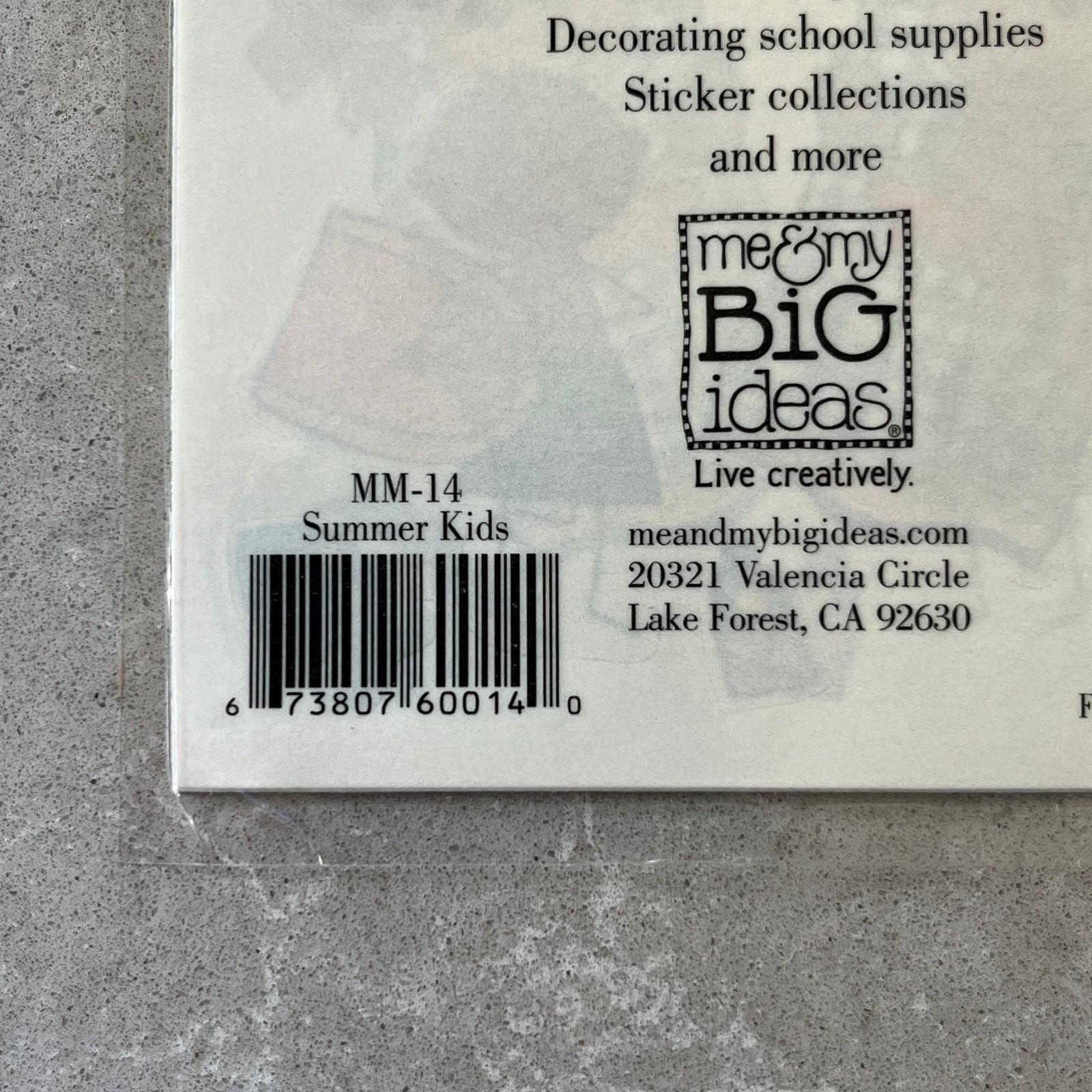 Me & My BIG Ideas Mambi Minis Summer Kids Stickers 3 Sheets Scrapbooking NEW