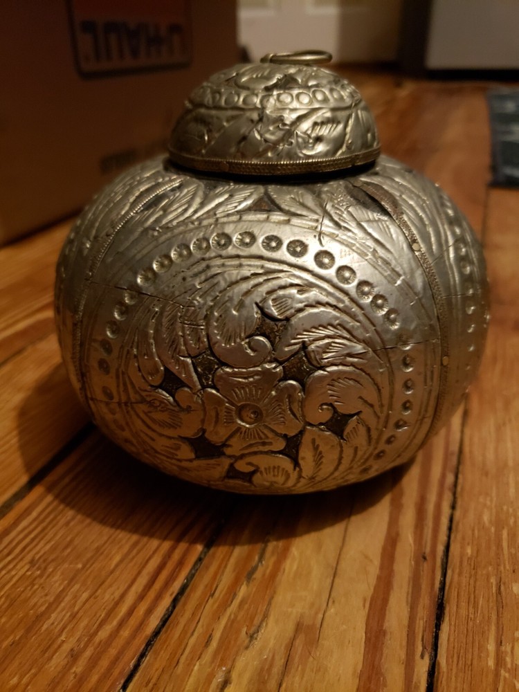Antique Indian Silver-Plated Urn