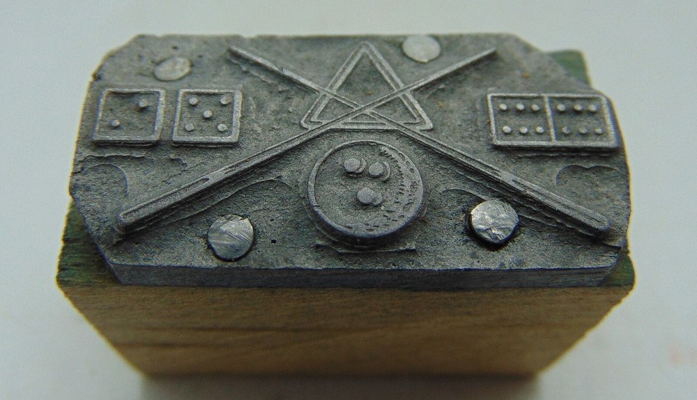 Printing Letterpress Printers Block Pool Dice Bowling Ball