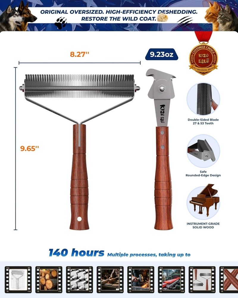 Professional Undercoat Dematting Comb=
