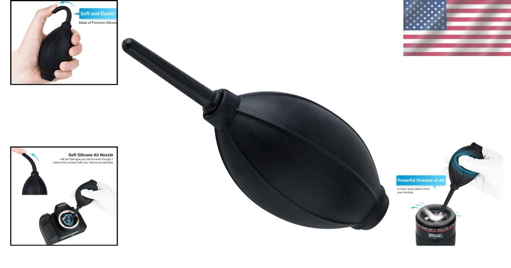 Ergonomic Silicone Air Blower for Camera & Electronics - Scratch-Free Cleaning
