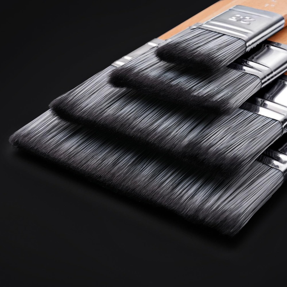 4pcs Flat Paddle Paint Brush Set, Scale Brushes, Large Paint Brush, Wide Flat...